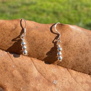 SS bead drop earrings
